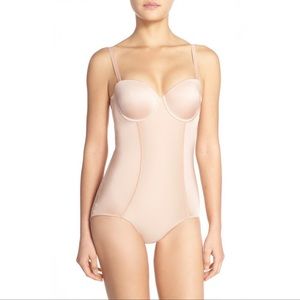 Spanx Boostie-Yay Slimming Bodysuit with Bra Top, Size M in Blush